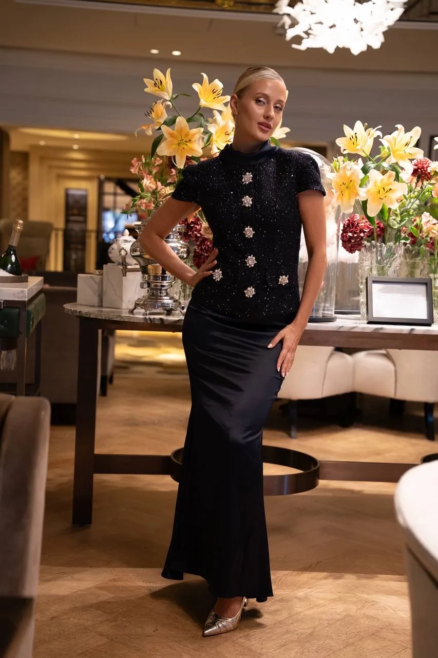 Isolde Navy Maxi Dress